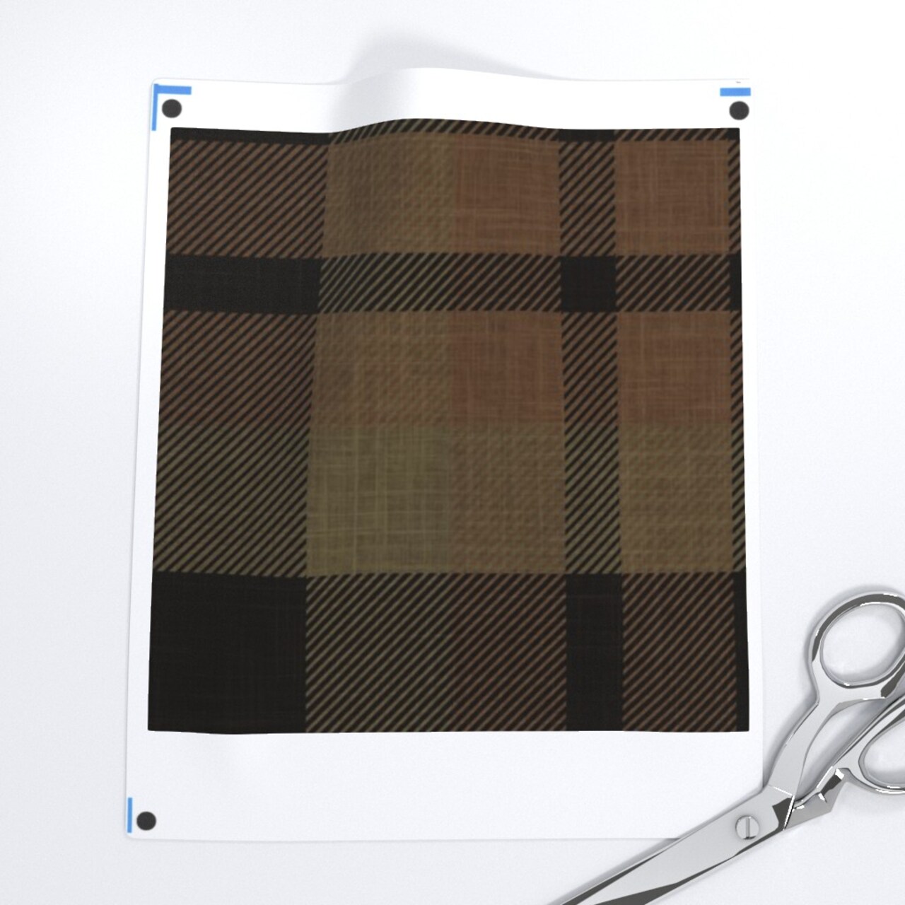 Cabincore Plaid Rustic Farmhouse Lodge Bold Interior Moody Plaid Modern Rustic Cabin Lodge Large Scale Woven Texture Academia Moody Academia Custom Printed Fabric by Spoonflower Various Fabrics by the Yard or Fat Quarter